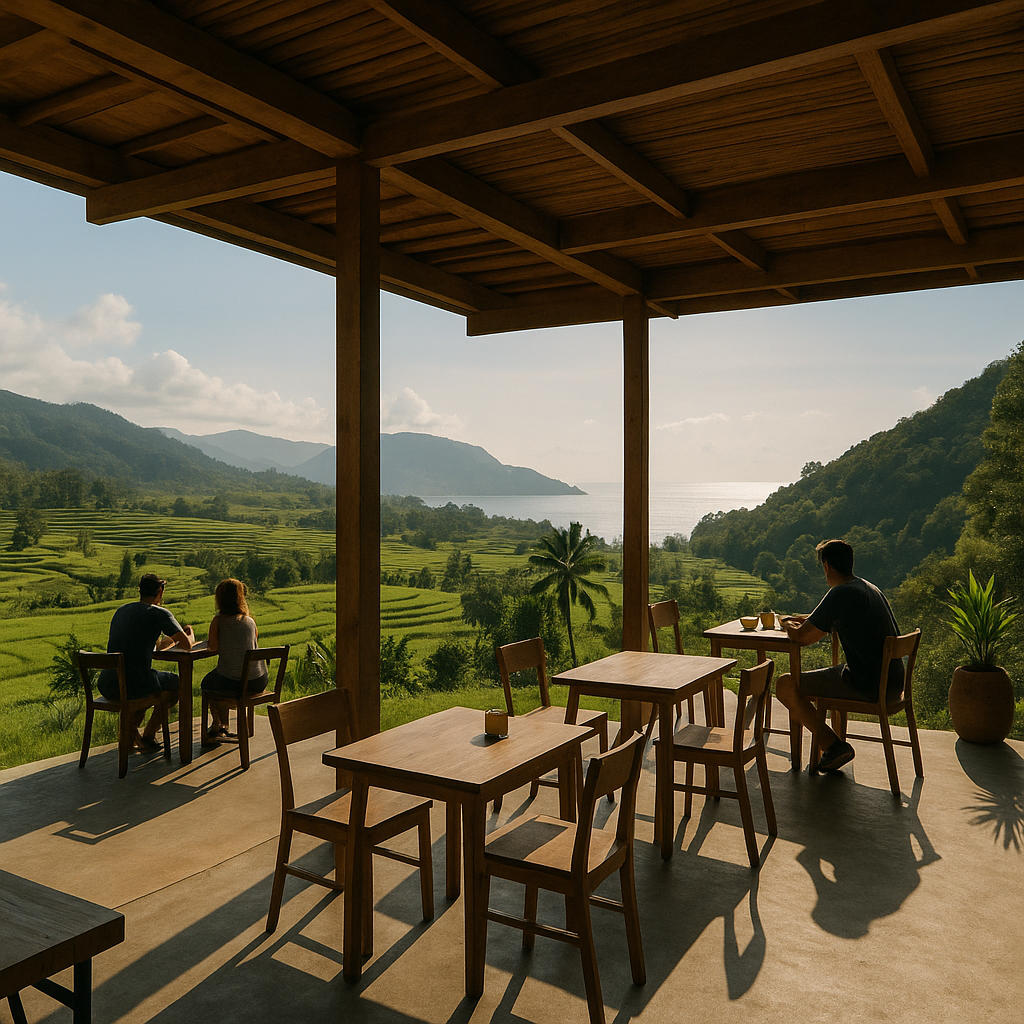 cafe outdoor terbaik di Garut Selatan
